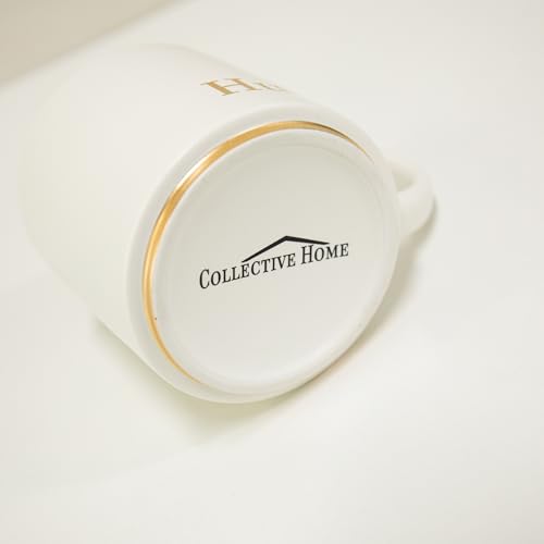 COLLECTIVE HOME - Mr. & Mrs. Ceramic Mugs, Wedding Gift Set, Perfect Luxury Couple's Gift, Elegant Design, Premium Ceramic, 2-Piece Set (MR & MRS)