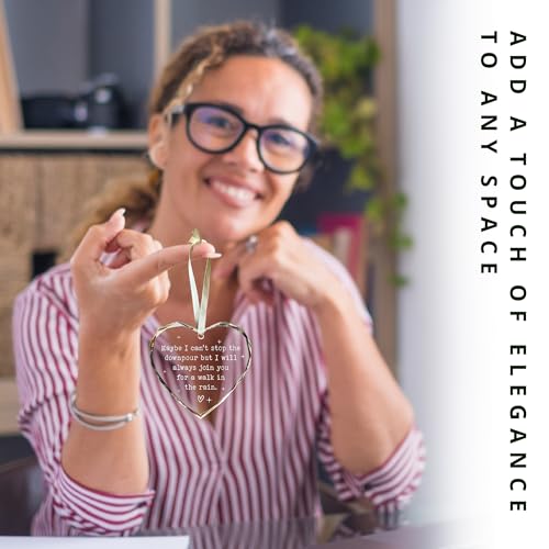 Friendship Gifts for Women Friends - Gifts for Friends Female - Best Friend Christmas Ornaments - Friendship Christmas Ornaments - Besties Ornament - Glass Hanging Ornament