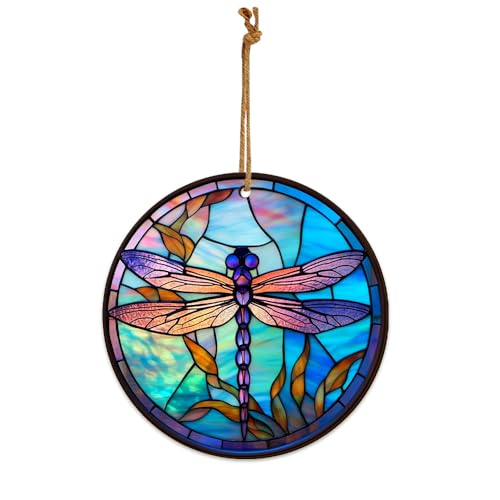 2D Flat All Over Printed, Dragonfly Christmas Ornaments, Ornaments for Dragonfly Lover, 2 Sides 3.5" Wood Ornament, Christmas Decorations (EPHG-51979007)