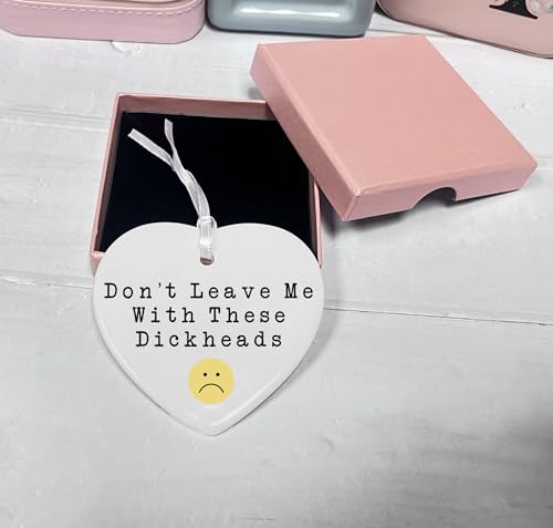 Colleague Gift-Promotion,New Job Gift-CoWorker Goodbye Present-Farewell,Leaving Away Present-Don't Leave Me-Ceramic Heart Ornament Keepsake Sign Plaque Decor