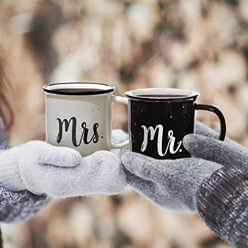 MAINEVENT Mr and Mrs Mugs 11 Oz, Ceramic Coffee Cup Couple Gift