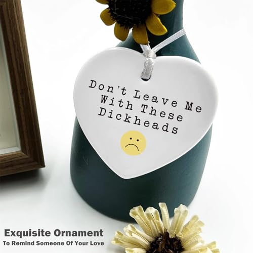 Colleague Gift-Promotion,New Job Gift-CoWorker Goodbye Present-Farewell,Leaving Away Present-Don't Leave Me-Ceramic Heart Ornament Keepsake Sign Plaque Decor