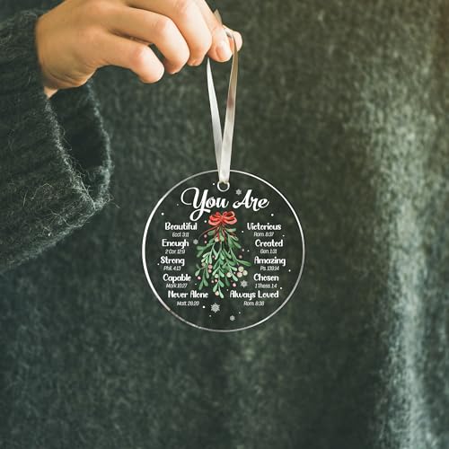 Christian Gifts for Women - Catholic Faith Gifts - Religious Gift Ideas - Christmas Ornaments, Inspirational Acrylic Ornament