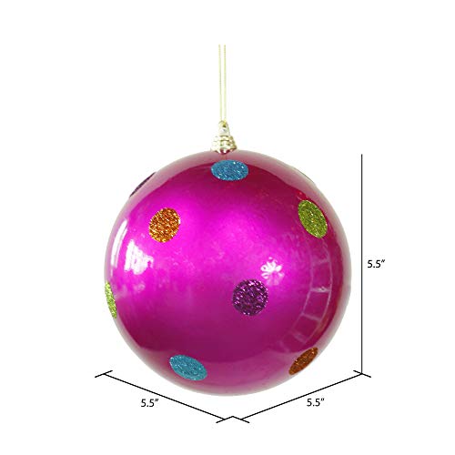 Vickerman M120209 Ball Ornament Polka Dot Ball Ornament
