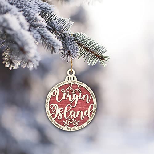 Virgin Islands National Park Christmas Ornament | Virgin Islands Christmas Ornament | Virgin Islands Wooden Christmas Ornament