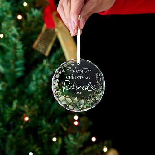 Retirement Gifts for Women,Retirement Ornament 2024,First Christmas Retired Ornament 2024,Retired Ornament,Christmas Tree Decorations