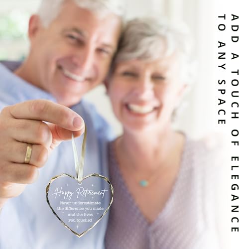 Retirement Gifts for Women Men 2025 - Retirement Gifts for Women Men 2025 Coworker, Teacher, Nursing - Never Underestimate The Difference You Made Ornament - Glass Retired Ornament 2025