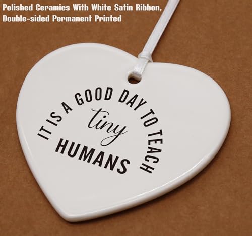 Teacher Appreciation Week Gifts,Birthday,Thanksgiving, for Teacher,Thank You Present for Educator,Heart Shaped Ornament-It is A Good Day to Teach