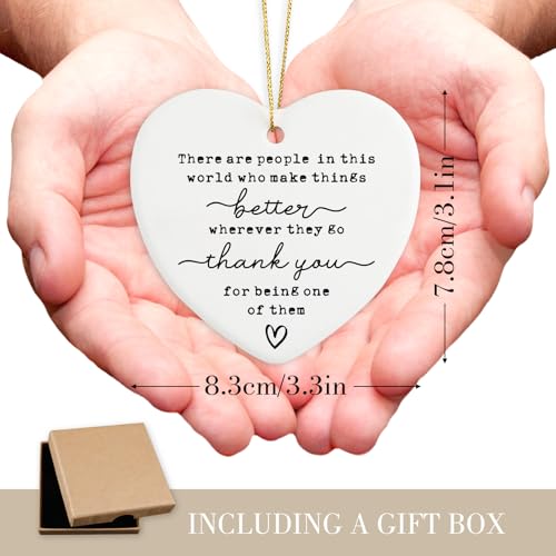 Thank You Gifts for Women Ornament Keepsake Sign Heart Plaque Appreciation Gifts for Coworker Retirement Farewell Going Away Gift Thank You Gift for Coworkers Boss Teacher Nurse Employee