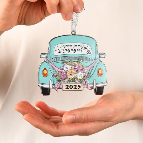 Venhoo Engagement Gifts for Couples 2025, Gift Ideas for Newly Engaged Couples, Happy Engagement Gift for Her, Bride to Be, Just Engaged Gifts for Her, Friends, Women-Metal Hanging Ornament 2025