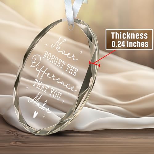ZAGKOO Thank You Gifts - Teacher Appreciation Gifts, Teacher Nurse Ornament - Retirement Gift for Woman Men - Appreciation Gift for Employee Coworker Friend Counselor Boss - Glass Ornament Keepsake