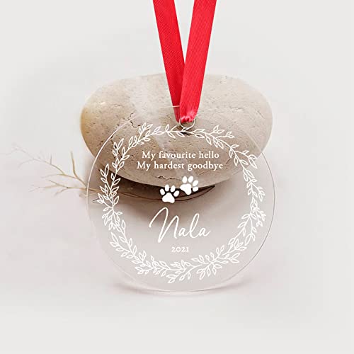 Forever in Our Hearts Ornament, Dog Loss Ornament in Loving Memory Ornament Pet Memorial Christmas Ornament Pet Sympathy Ornament Dog Loss Remembrance Gift Pet Memorial Gift