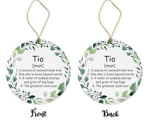 TIO Noun Ornament, Family Definition, TIO Definition Ornament, Christmas Ornament for TIO, TIO Gifts, Chirstmas Tree Ornament Printed on Both Sides