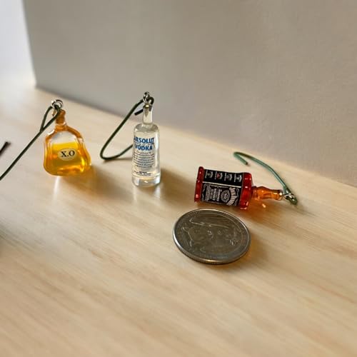 Ornament Mini- 20 set, Miniature Alcohol Bottle Ornament 1 inch tall, Bar Christmas Decor, Christmas Ornament, Christmas Gift Idea, Christmas Tree Ornament