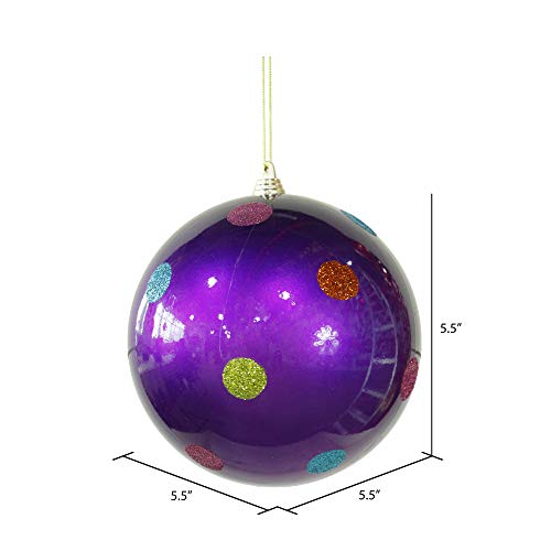 Vickerman M120206 Ball Ornament Polka Dot Ball Ornament