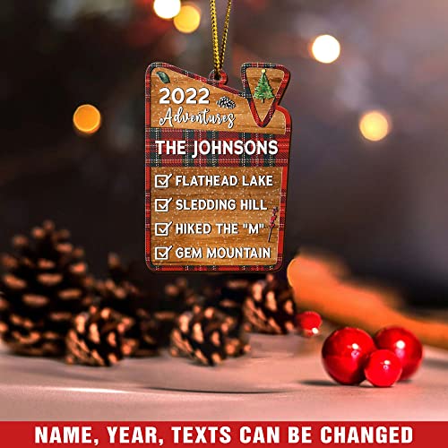All Over Printed, Camping Ornaments, Campsite Camper Ornament, Christmas Tree Ornaments, 3.5" Wood Ornament 2 Sided, Gift for Family, Friend