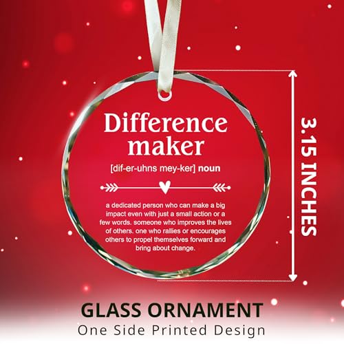 Appreciation Gifts for Women - Thank You Gifts for Women, Boss, Coworkers, Manager, Teacher, Nurse, Mom, Friends - Coworker Appreciation Gift - Thank You Ornaments - Glass Ornament