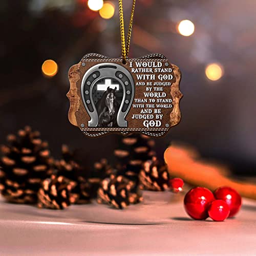 All Over Printed Horse Ornament, Horse Girl Ornament, Christmas 2022 Ornament, Christmas Tree Ornament, 3.5" Wood Ornament 2 Sided, Gift for Her, Gift for Horse Lover (06)