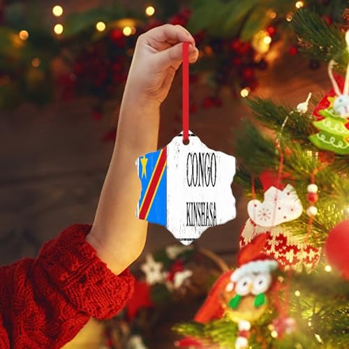 Christmas Ornament - Congo Ornament - Ceramic Ornament Holidays Decoration Kinshasa Tree Decoration Ornament City Souvenir Gift Xmas Tree Decorations New Year Gift