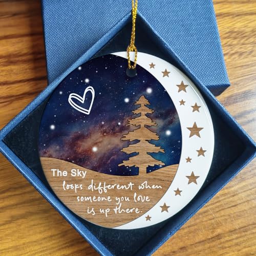 The Sky Looks Different Ornament, Remembrance Ornament, Loss of Loved One Ornament, Memorial Ornament, In Memory Of Gift, Christmas Sympathy Gift, Bereavement Gift