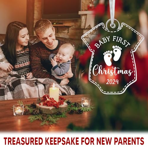 Baby's First Christmas Ornament 2024 Girl, Boy - Babys 1st Christmas Ornament 2024 - Best Baby Gifts 2024, My First Christmas Ornament 2024 - First Christmas Baby Girl Boy Ornament 2024, Baby Ornament