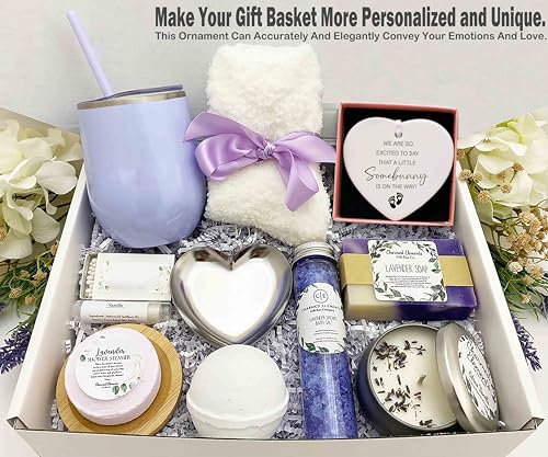 Baby Pregnancy Announcement Gifts - Grandparents, Aunt, Uncle - Baby Coming Soon - Heart Shaped Ornament