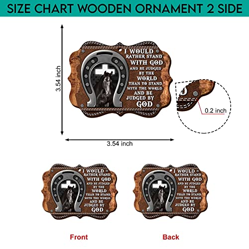 All Over Printed Horse Ornament, Horse Girl Ornament, Christmas 2022 Ornament, Christmas Tree Ornament, 3.5" Wood Ornament 2 Sided, Gift for Her, Gift for Horse Lover (06)