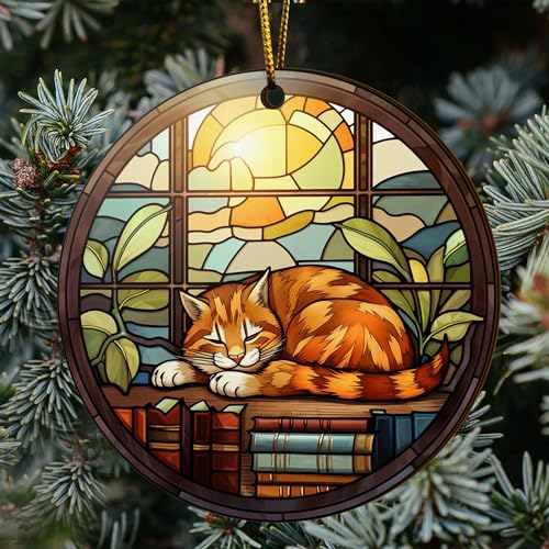 2D Flat All Over Printed, Book Ornaments, Bookshelf Christmas Ornaments, 2 Sides 3.5" Wood Ornament, Gift for Book Lover