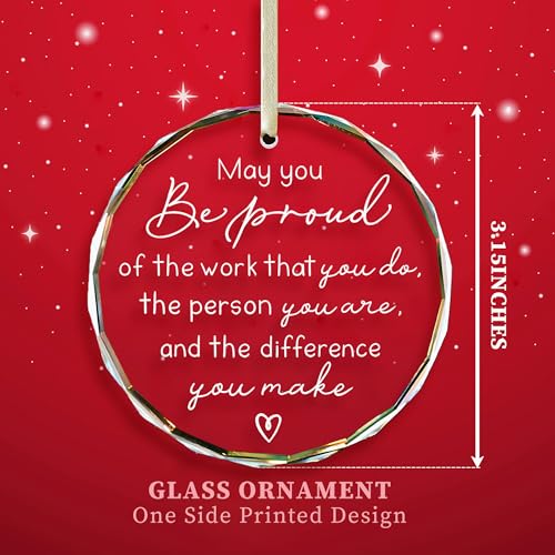 Thank You Gifts,Appreciation Gifts for Teacher,Boss, Coworkers, Manager, Mentor, Nurse, Mom, Friends, Never Forget The Difference That You Make Gifts - Christmas Ornaments
