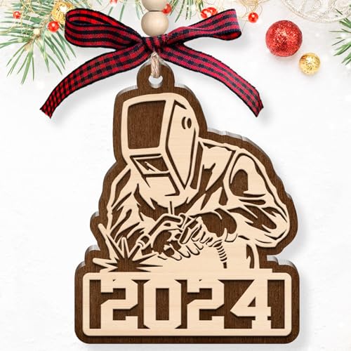 Welder Ornaments - Welder Christmas Ornament, Metal Worker Christmas Ornament - Wood Ornaments