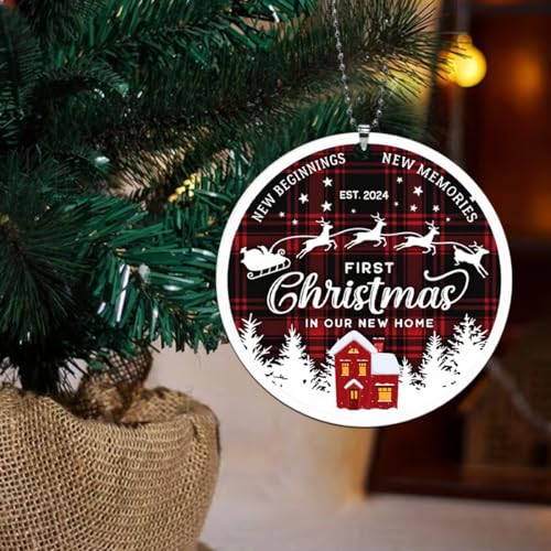 2024 Housewarming Gift - New Home Ornament, New Beginning, House Warming Gift for Women, Couple, Homeowners - First Home Christmas Ornament