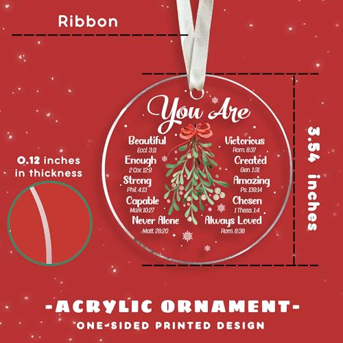Christian Gifts for Women - Catholic Faith Gifts - Religious Gift Ideas - Christmas Ornaments, Inspirational Acrylic Ornament