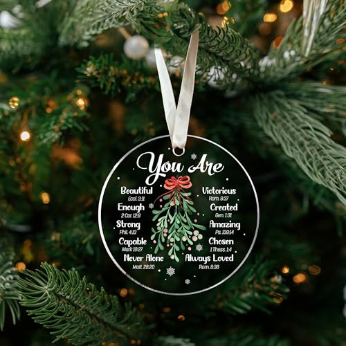 Christian Gifts for Women - Catholic Faith Gifts - Religious Gift Ideas - Christmas Ornaments, Inspirational Acrylic Ornament