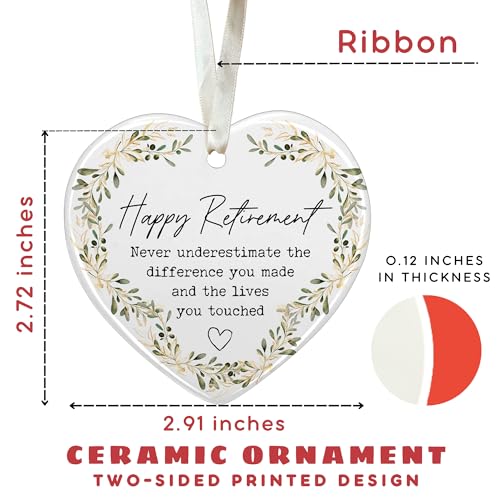 Retirement Gift for Woman - Retirement Gifts for Women 2024 - Retired Gifts for Women - Cool Retired Gift Ideas - Ceramic Ornament