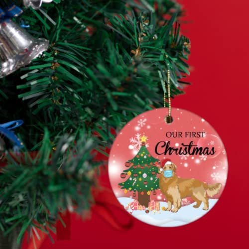 Christmas Tree Ornament, Golden Retriever Christmas Ornament Christmas Bauble, Xmas Ornaments Our First Christmas Ornament Pendant Christmas Decorations Hanging Ornament Keepsake