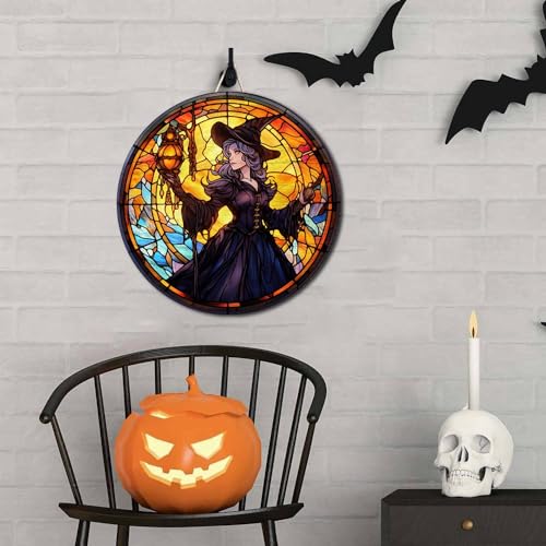 2D Flat All Over Printed, Halloween Wooden Sign, Witch Sign, Halloween Decor, 8",12",18" Wooden Sign, Witch Room Decor, Gift For Her, Gift for Witch