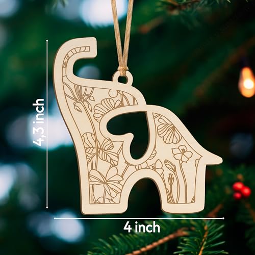 Best Friend Birthday Gifts for Women, Friendship Elephant Ornament with Story Card, Friendship Gifts for Women, Birthday Presents for Best Friends Sisters Special Bond Decor, Suncatcher (Engraved)