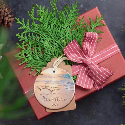 Wedding Ornaments - Mr and Mrs Ornament, 2024 Wedding Ornament - Ceramic Ornaments