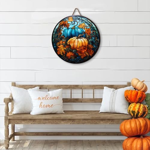 2D Flat All Over Printed, Pumpkin Wooden Sign, Fall Sign, Autumn Sign, Pumpkin Sign For Fall Decor, 8",12",18" Wood Sign, Autumn Decor, Fall Decorations (CSWS-EPHG-51951004)