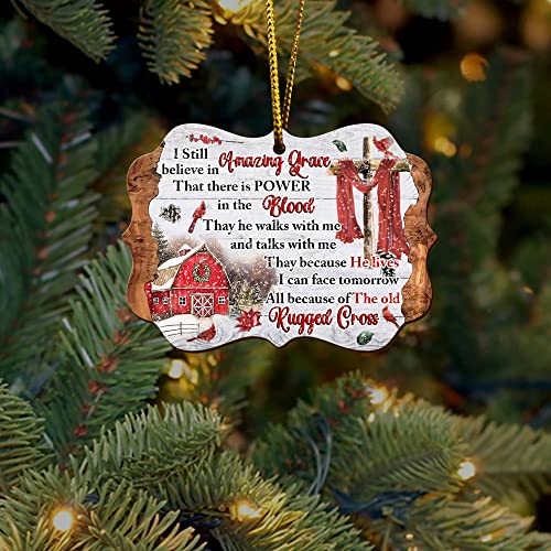 All Over Printed, God Religious Ornaments, Christmas Tree Ornaments, 3.5 inches Wood Ornament 2 Sided, Gift for Christmas