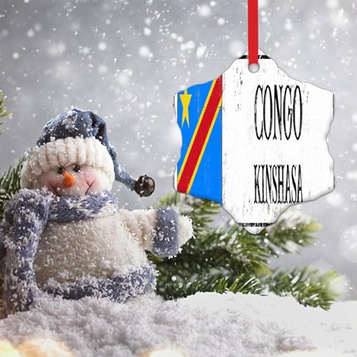 Christmas Ornament - Congo Ornament - Ceramic Ornament Holidays Decoration Kinshasa Tree Decoration Ornament City Souvenir Gift Xmas Tree Decorations New Year Gift