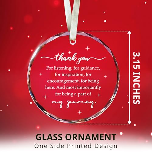 Thank You Gifts for Women, Boss, Coworkers, Manager, Teacher, Nurse, Mom, Friends - Coworker Appreciation Gifts for Birthday, Christmas - Thank You Christmas Ornaments - Glass Christmas Ornament