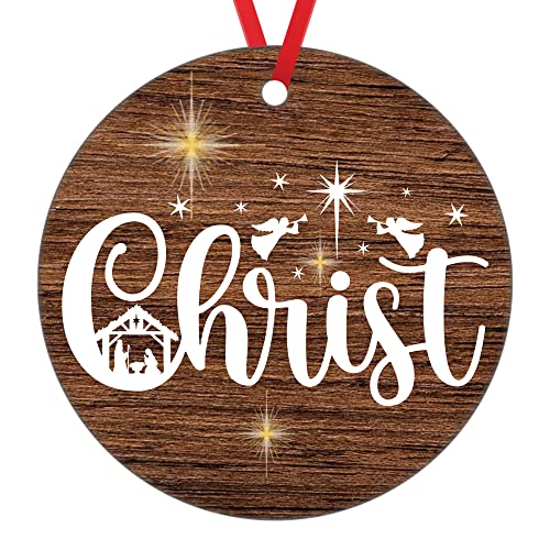 Christian Christmas Ornament Nativity Scene Ornament for Christmas Tree Decorations Joy Nativity Ornament Religious Christmas Ornaments Merry Christmas Ornament 2023 Jesus Birth Ornament