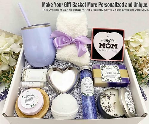 Present for Mother's Day-Birthday Thanksgiving New Year for Mother-Mom Life-Thank You Gifts-Mom The Heart of The Family-Mommy Appreciation Present-Heart Shaped Ornament