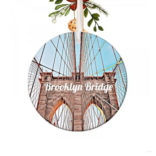 Brooklyn Ornament, Christmas Ornament, Brooklyn Bridge Gift, Souvenir Gift, Travel Ornament, Gift for Family