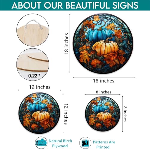 2D Flat All Over Printed, Pumpkin Wooden Sign, Fall Sign, Autumn Sign, Pumpkin Sign For Fall Decor, 8",12",18" Wood Sign, Autumn Decor, Fall Decorations (CSWS-EPHG-51951004)