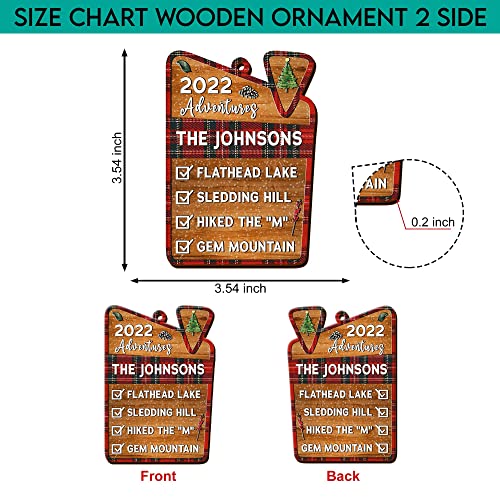 All Over Printed, Camping Ornaments, Campsite Camper Ornament, Christmas Tree Ornaments, 3.5" Wood Ornament 2 Sided, Gift for Family, Friend