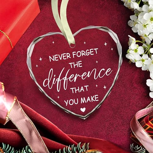 BSQUIELE Thank You Gifts for Women - Never Forget The Difference That You Make Ornament - Farewell, Leaving, Appreciation, Retirement Gifts for Coworker, Boss, Manager for Women