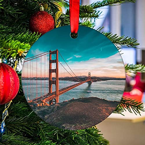 Christmas Ornament 2023 Brazil Houses Christ The Redeemer Ceramic Christmas Ornament Rio De Janeiro Christmas Tree Ornament Hanging Ornament Xmas Gift