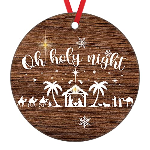Christian Christmas Ornament Nativity Scene Ornament for Christmas Tree Decorations Joy Nativity Ornament Religious Christmas Ornaments Merry Christmas Ornament 2023 Jesus Birth Ornament